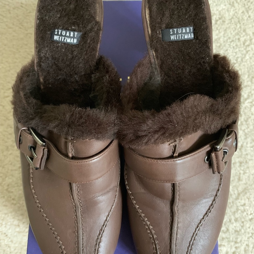 Stuart Weitzman Bark Super Napa Clogs - image 2